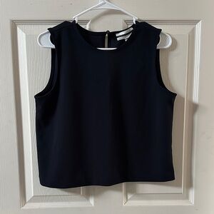Elegant Dark Navy Sleeveless Top